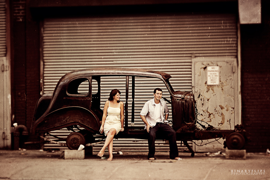 Nicole & Roberto's engagement binaryflips photography new york