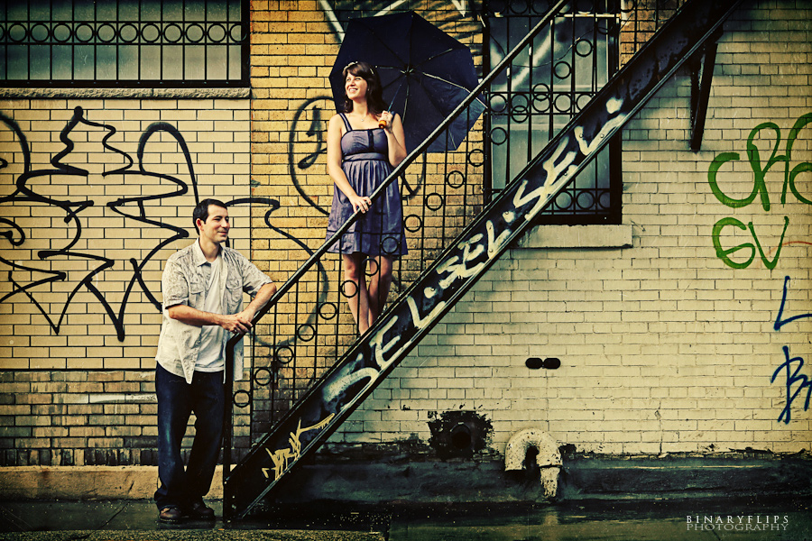 Nicole & Roberto's engagement binaryflips photography new york