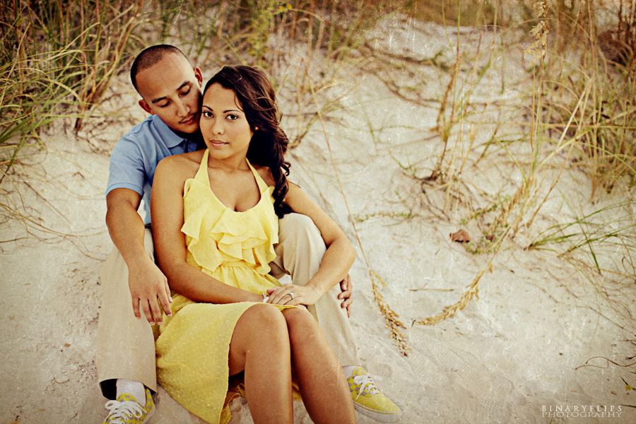 Andrea & Jerome Engagement Orlando Weddings SandPearl Beach