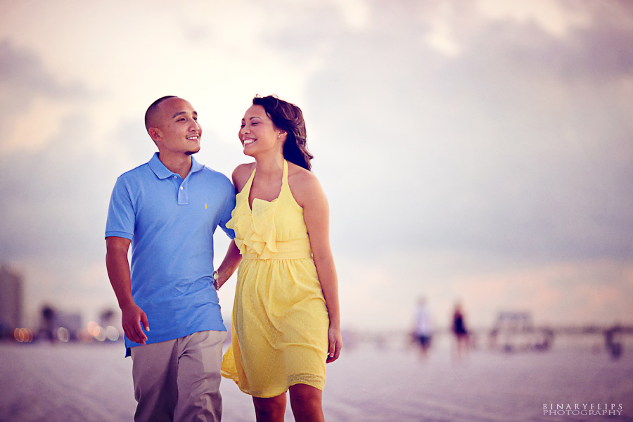 Andrea & Jerome Engagement Orlando Weddings SandPearl Beach